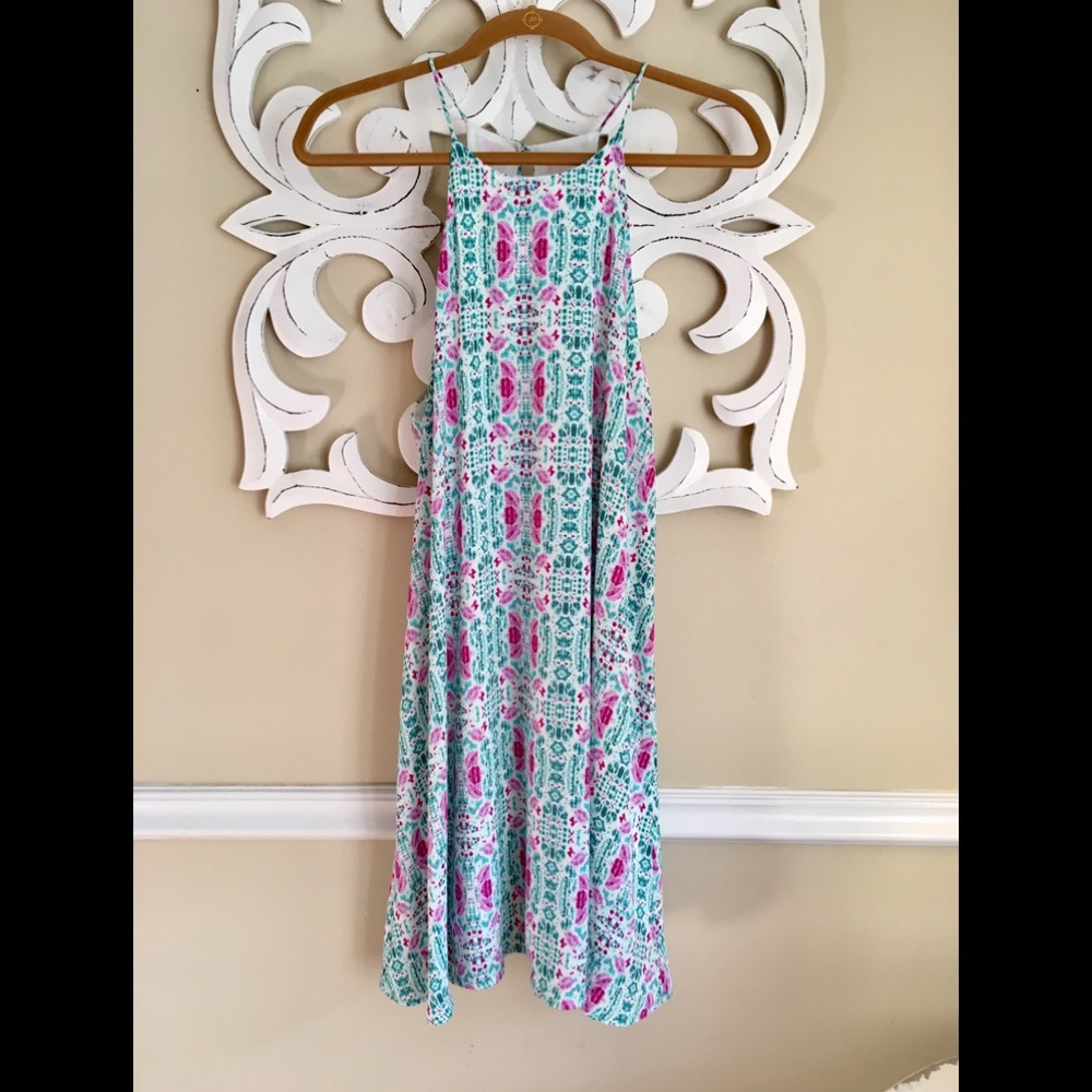 NWOT Shift Sundress Purple & Green (French Grey)